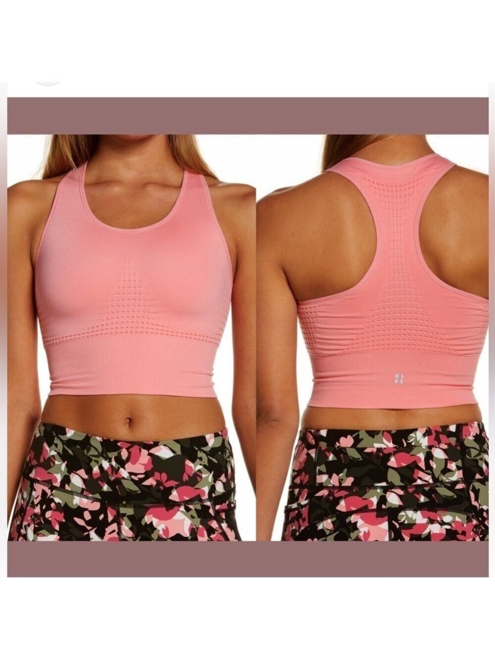 Sweaty Betty Seamless Sports Med Bra Performance Pink Odor resistant Breathable